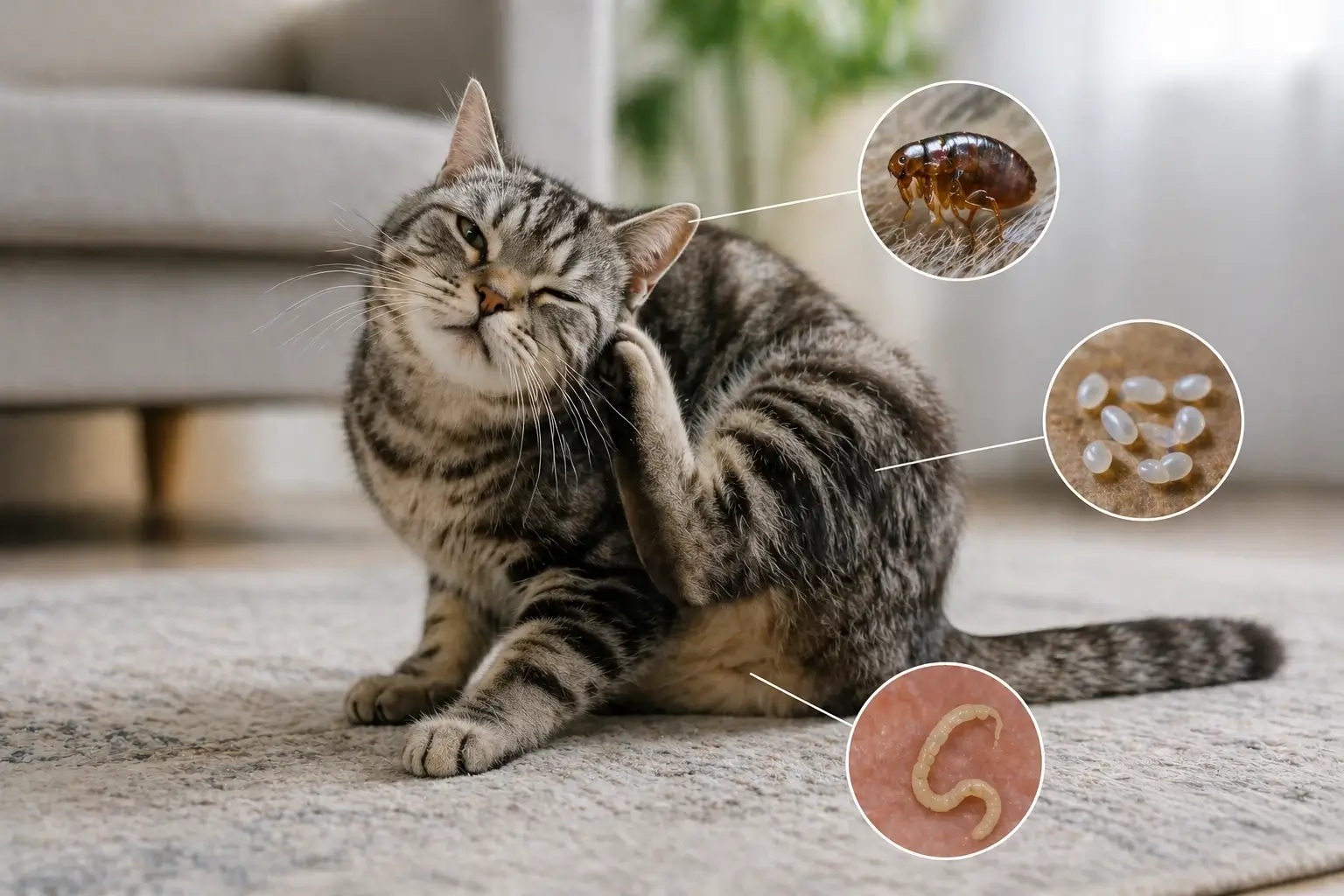 Un gat que no surt de casa pot tenir paràsits?